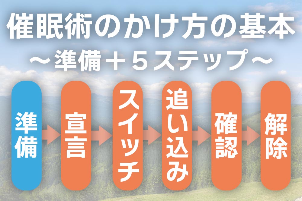 催眠術のかけ方の基本-言葉-テンプレート～５ステップ～